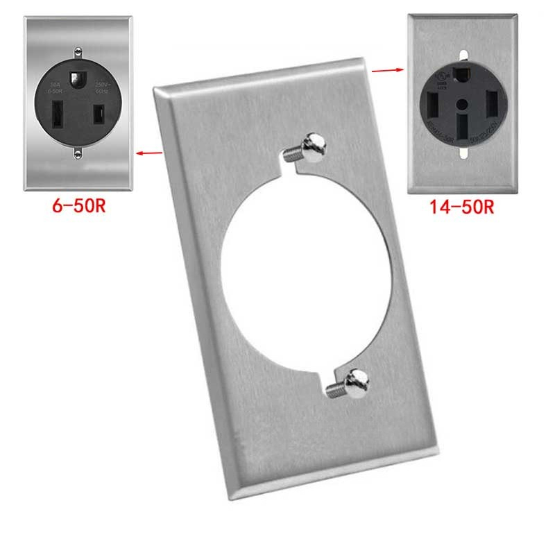 Electrical Outlet Cover - Płytka ścienna ze szczotkowanej stali nierdzewnej