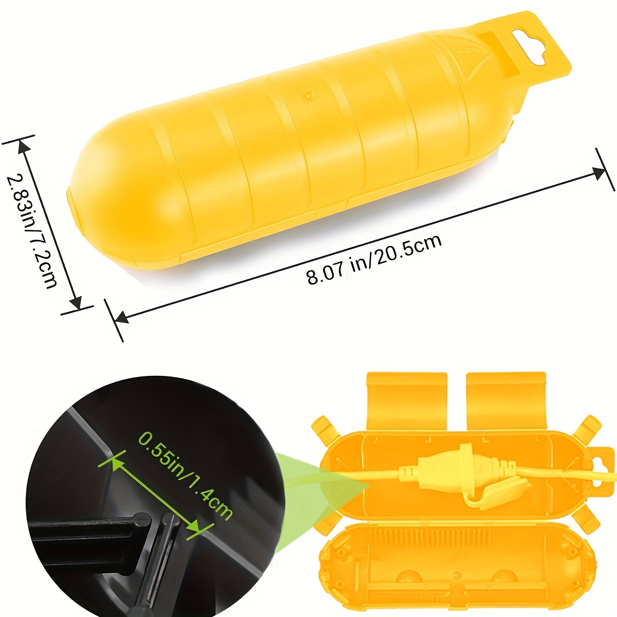 Przedłużacz z żółtym przewodem – Electrical Outlet Cover recenzja i cena